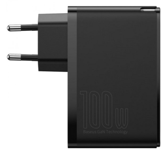Baseus Зарядний пристрій Baseus 2xUSB 100W GaN (2xUSB-C+2xUSB-A) black (CCGAN2P-L01)