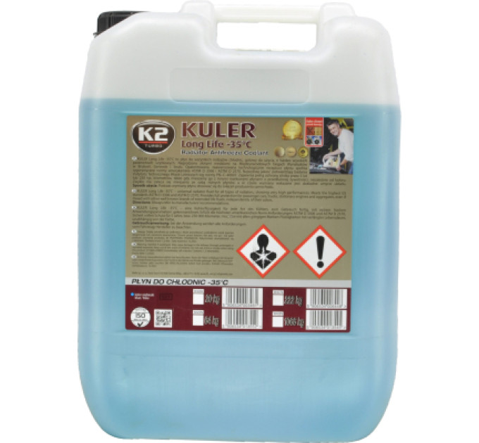 K2 Антифриз K2 KULER -35C 20кг BLUE (W406N)