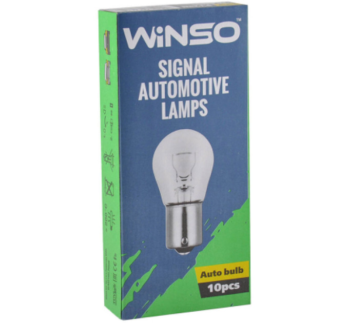 WINSO Автолампа WINSO PY21W 21W BA15s Amber (713120)