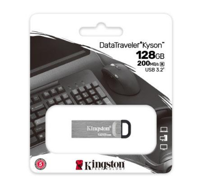 Kingston USB флеш накопичувач Kingston 128GB Kyson USB 3.2 (DTKN/128GB)