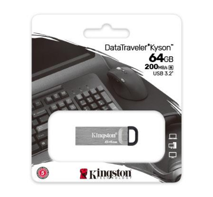 Kingston USB флеш накопичувач Kingston 64GB Kyson USB 3.2 (DTKN/64GB)