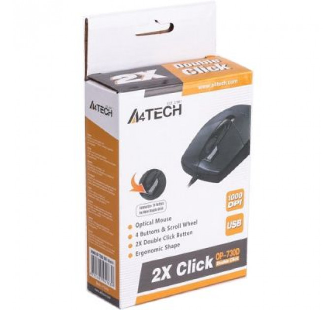 Мишка A4Tech OP-730D Black