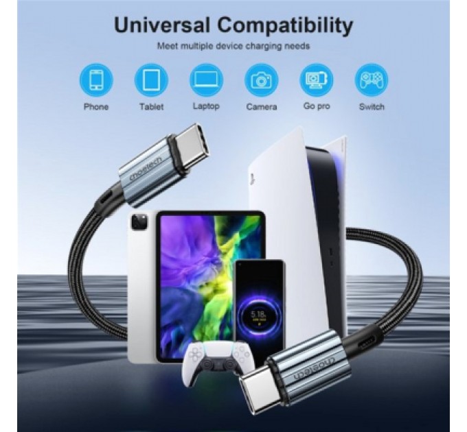 Choetech Дата кабель USB-C to USB-C 1.2m USB 2.0 60W Choetech (XCC-1014-BK)