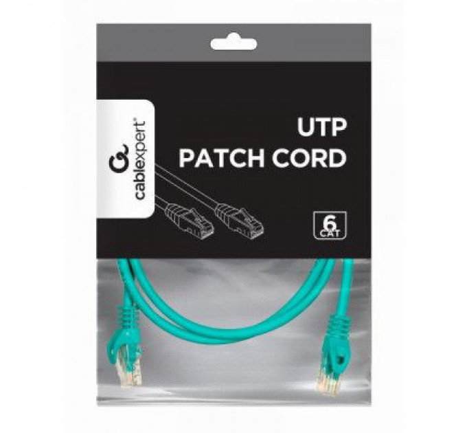 Патч-корд 1.5м UTP cat 6 CCA green Cablexpert (PP6U-1.5M/G)