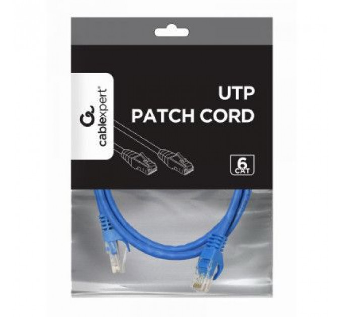 Патч-корд 1.5м UTP cat 6 CCA blue Cablexpert (PP6U-1.5M/B)
