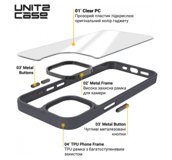 Armorstandart Чохол до мобільного телефона Armorstandart UNIT2 Apple iPhone 15 Pro Max Black (ARM69986)