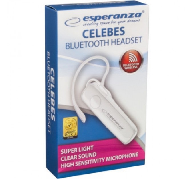 Esperanza Bluetooth-гарнітура Esperanza Celebes White (EH184W)