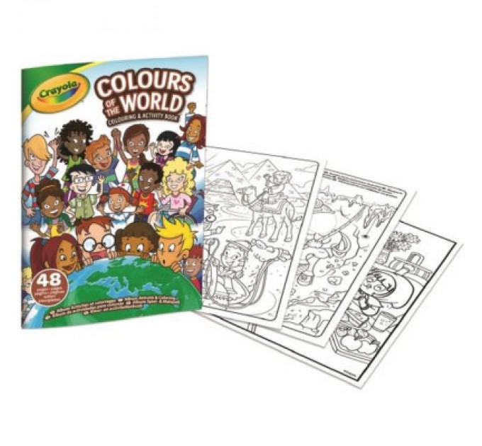 Crayola Набір для творчості Crayola Colours of the World Розмальовка, 48 сторінок (04-2668)