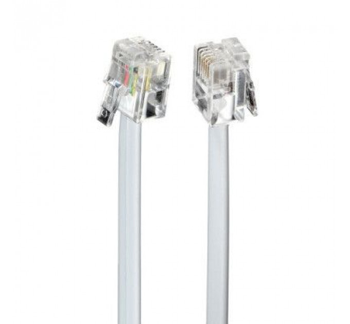 Патч-корд телефонний 10м RJ11 (6P4C) Cablexpert (TC6P4C-10M)