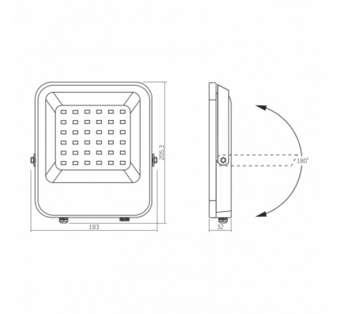 Videx Прожектор Videx LED VIDEX 50W RGB 220V (VL-F3-50-RGB)