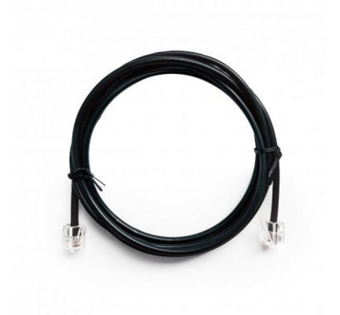 Патч-корд телефонний 2м RJ11 (6P4C) black Cablexpert (TC6P4CR-2M)