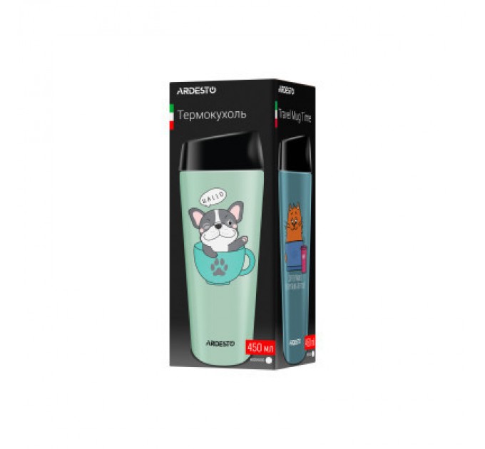 Ardesto Термокружка Ardesto Coffee Тime Meowning 450 мл Бежева (AR2645WC)