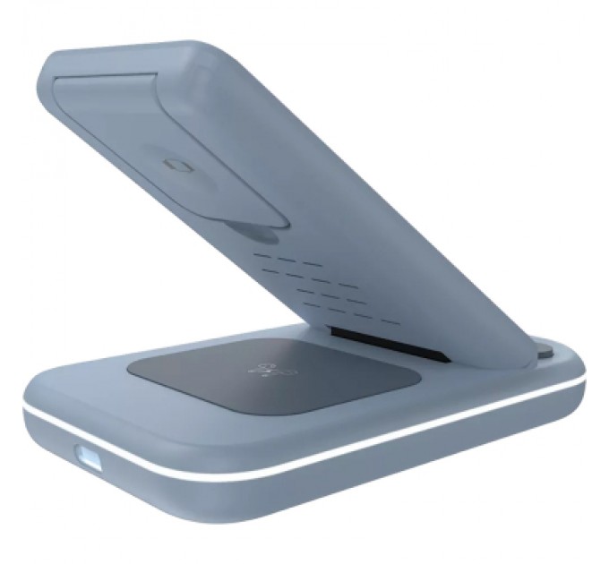 Canyon Зарядний пристрій Canyon WS-304 Foldable 3in1 Wireless charger Blue (CNS-WCS304BL)