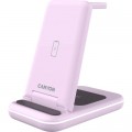 Canyon Зарядний пристрій Canyon WS-304 Foldable 3in1 Wireless charger Iced Pink (CNS-WCS304IP)
