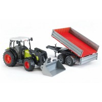 Спецтехніка Bruder Трактор Nectis 267 F с погрузчиком и прицепом, М1:16 (02112)