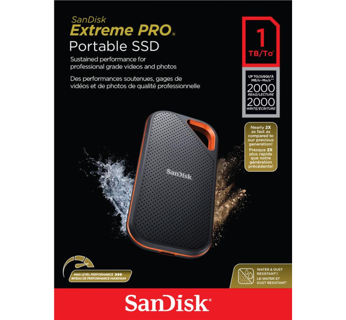SanDisk Накопичувач SSD USB 3.2 1TB SanDisk (SDSSDE81-1T00-G25)