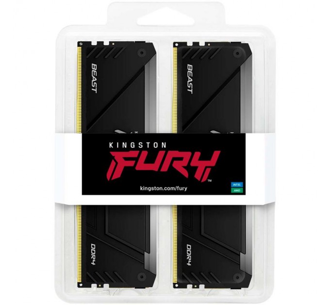 Kingston Модуль пам`яті DDR4 2x16GB/3200 Kingston Fury Beast RGB (KF432C16BB12AK2/32WP)