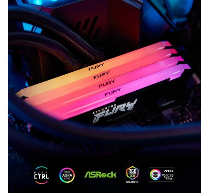 Kingston Модуль пам`яті DDR4 2x8GB/3200 Kingston Fury Beast RGB (KF432C16BB2AK2/16WP)