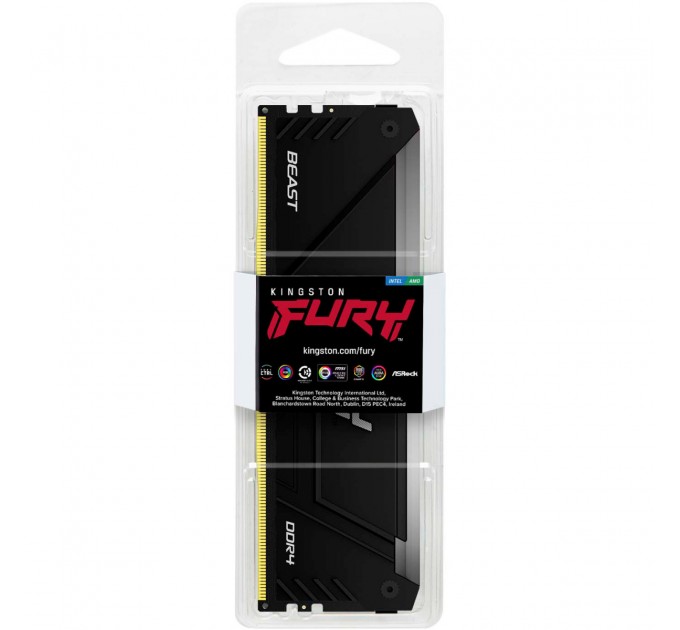 Kingston Модуль пам`яті DDR4 8GB/3200 Kingston Fury Beast RGB (KF432C16BB2A/8WP)