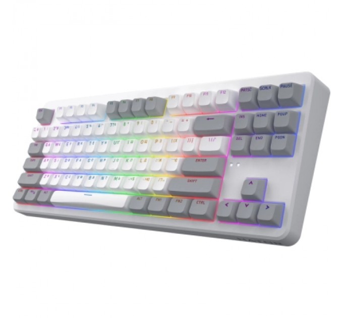Клавіатура Hator Rockfall 3 Mecha TKL QMK/VIA Orange Wireless White (HTK851UA)