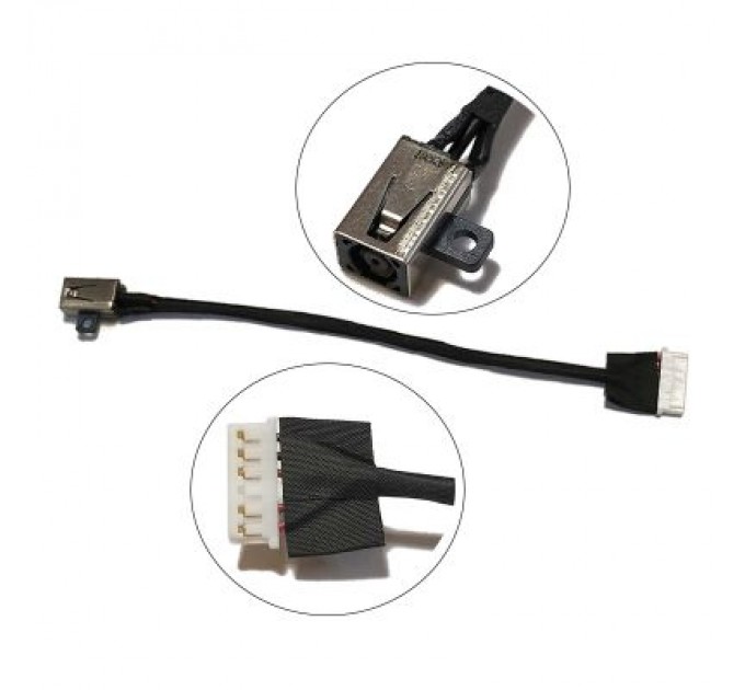 Роз'єм живлення ноутбука з кабелем Dell PJ979 (4.5mm x 3.0mm + center pin), 6(5)-p (A49097)