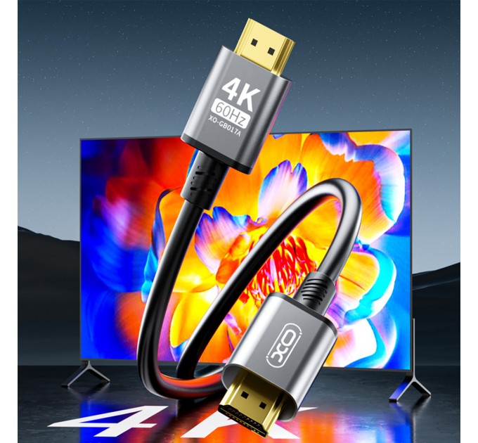 XO Кабель XO (GB017A-HDMI.tranish) HDMI-HDMI V.2.0, 3м Tranish