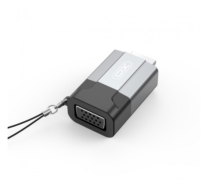 XO Адаптер XO HDMI - VGA (M/F), Black/Grey (GB014-HDMIVGA.tranish)