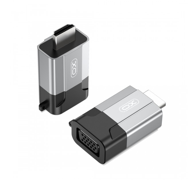 XO Адаптер XO HDMI - VGA (M/F), Black/Grey (GB014-HDMIVGA.tranish)
