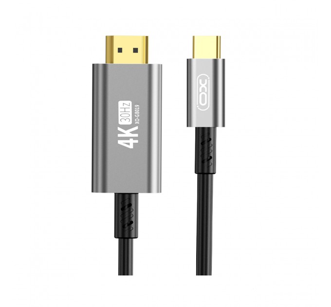 XO Кабель XO HDMI V 1.4 - USB Type-C (M/M), 1.8 м, Black (GB019-CHDMI.tranish)