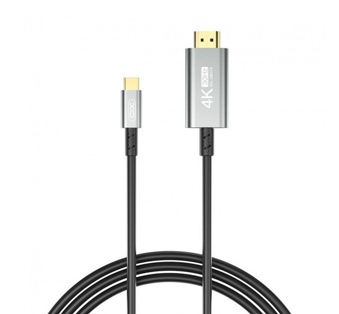 XO Кабель XO HDMI V 1.4 - USB Type-C (M/M), 1.8 м, Black (GB019-CHDMI.tranish)