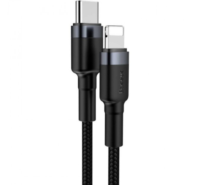 Baseus Дата кабель USB-C to Lightning 1.0m 18W 2.1A Cafule Black-Grey Baseus (CATLKLF-G1)