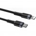 Baseus Дата кабель USB-C to Lightning 1.0m 18W 2.1A Cafule Black-Grey Baseus (CATLKLF-G1)