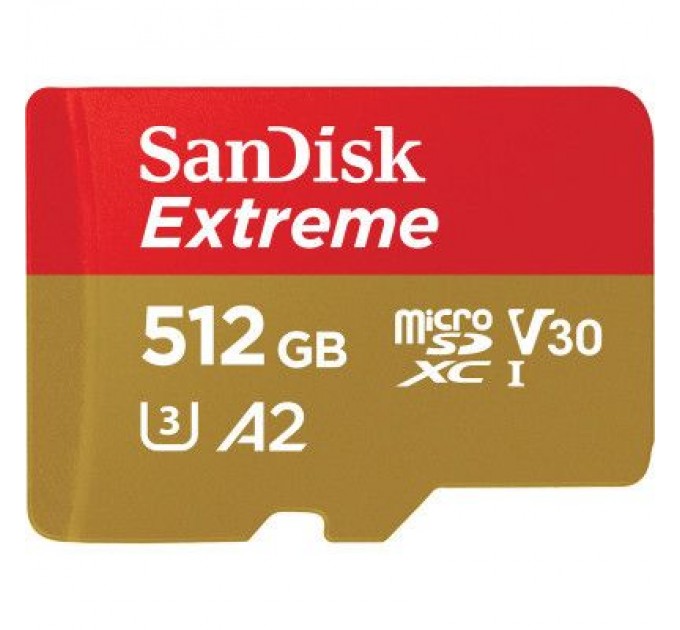 SanDisk Карта пам'яті SanDisk 512GB microSD class 10 UHS-I U3 V30 Extreme (SDSQXAV-512G-GN6MA)