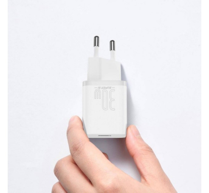 Baseus Зарядний пристрій Baseus Super Si quick charger IC 30W white (CCSUP-J02)