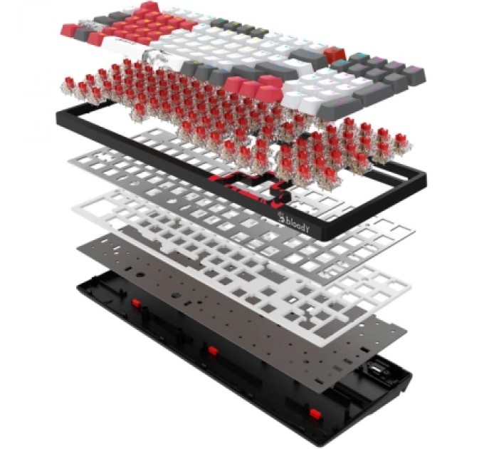 A4Tech Клавіатура A4Tech Bloody WS98 Wireless/Bluetooth/USB Naraka (4711421001106)