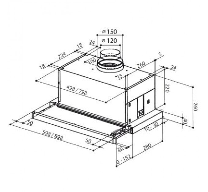 Faber Витяжка кухонна Faber Maxima Ng Ev8 Led Am A60 (315.0635.144)