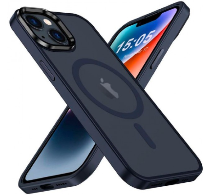 2E Чохол до мобільного телефона 2E Basic Apple iPhone 15 Soft Touch MagSafe Cover Dark Blue (2E-IPH-15-OCLS-DL)