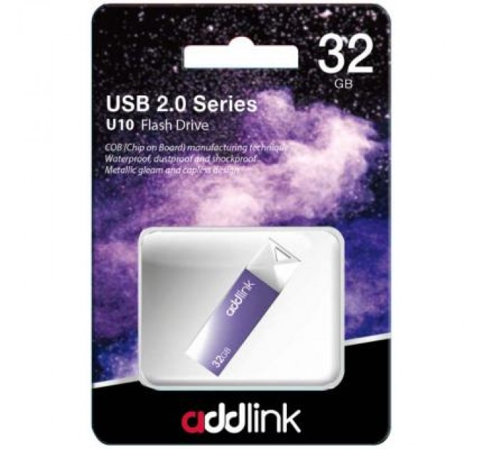 AddLink USB флеш накопичувач AddLink 32GB U10 Ultra violet USB 2.0 (ad32GBU10V2)