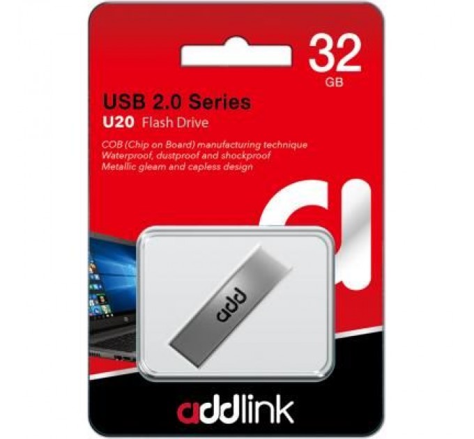 AddLink USB флеш накопичувач AddLink 32GB U20 Titanium USB 2.0 (ad32GBU20T2)