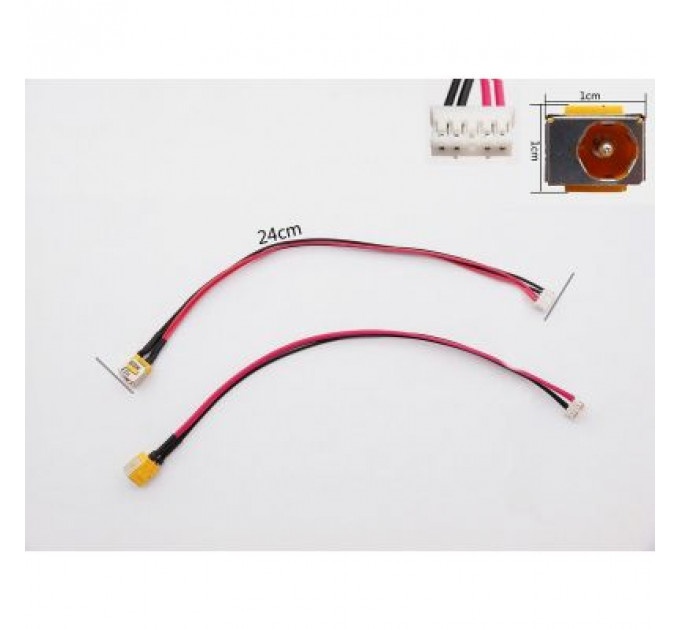 Роз'єм живлення ноутбука з кабелем для Acer PJ047Y-55 (5.5mm x 1.7mm), 5(4)-pin, 23 с Универсальный (A49045)