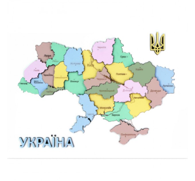 Rosa Набір для творчості Rosa Talent Мапа України 3D пастельні кольори 24.5х18.5 см (4823098532552)