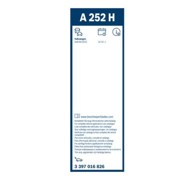 Bosch Щітка склоочисника Bosch 3 397 016 826