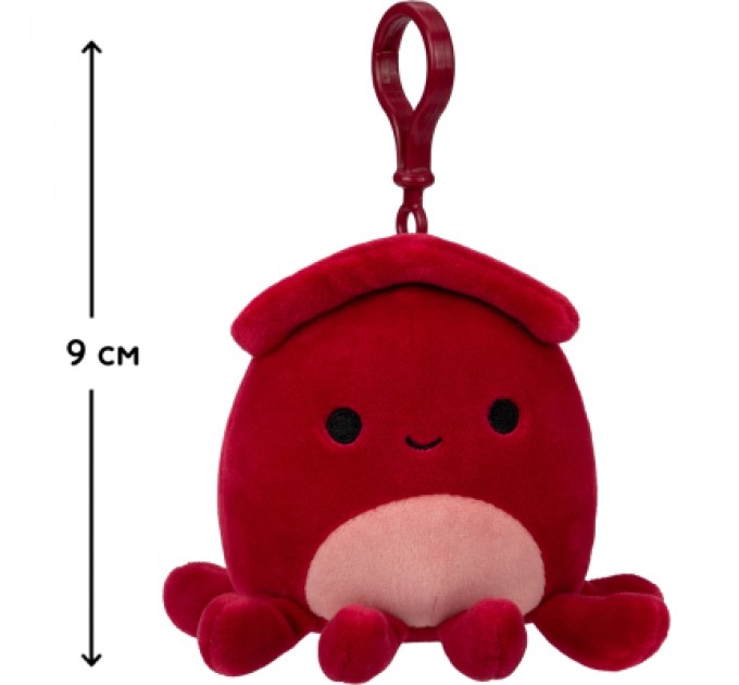 Squishmallows М'яка іграшка Squishmallows на кліпсі – Кальмар Альтман 9 см (SQCP00146)