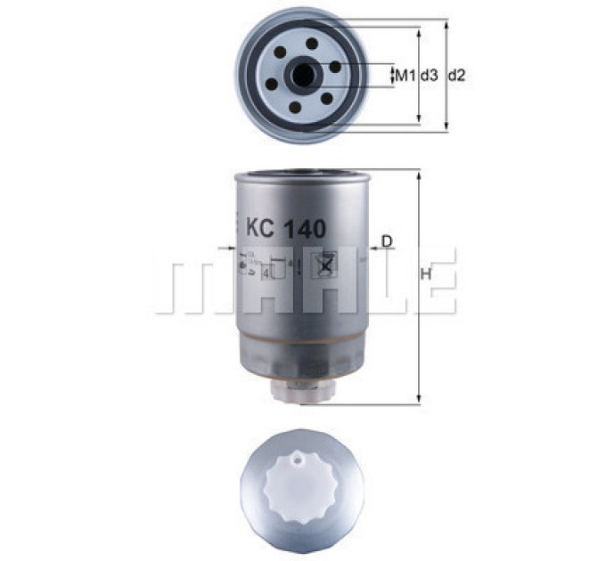 Mahle Фільтр паливний Mahle KC140