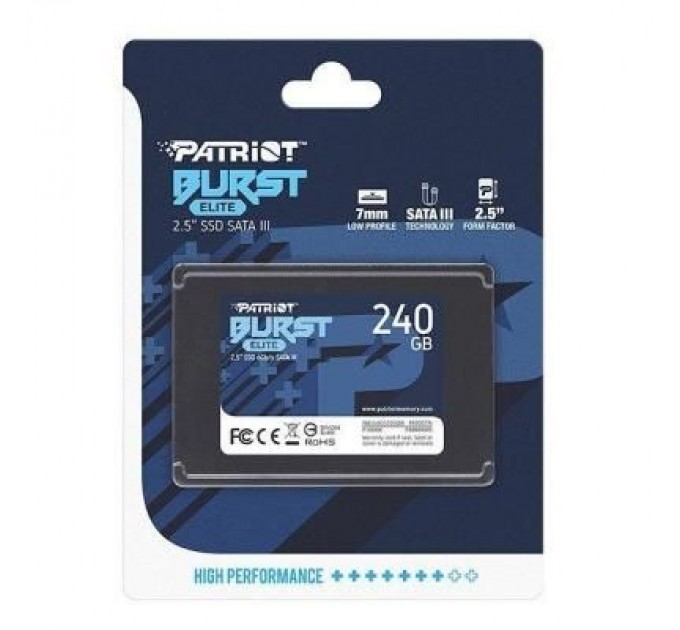 Patriot Накопичувач SSD 2.5" 240GB Burst Elite Patriot (PBE240GS25SSDR)
