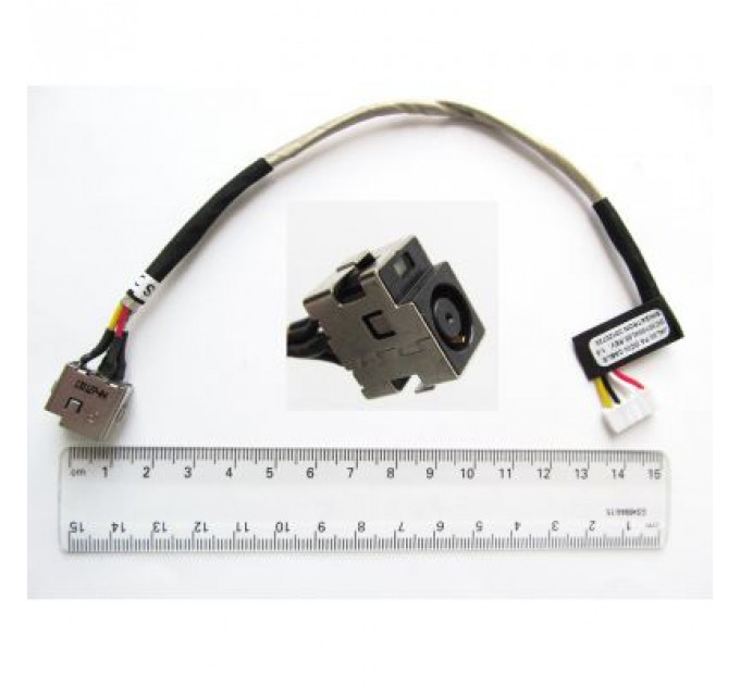 Роз'єм живлення ноутбука з кабелем для HP PJ064 (7.4mm x 5.0mm + center pin), 5(4)-pi Универсальный (A49032)