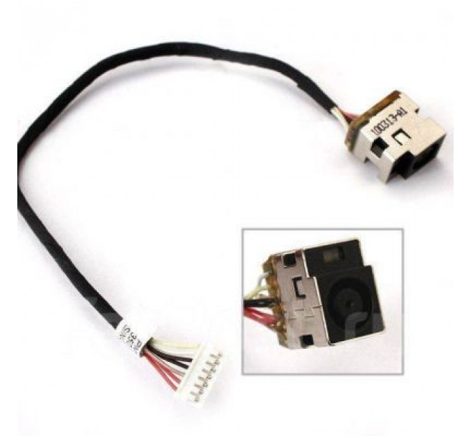 Роз'єм живлення ноутбука з кабелем для HP PJ230 (7.4mm x 5.0mm + center pin), 7-pin, Универсальный (A49042)