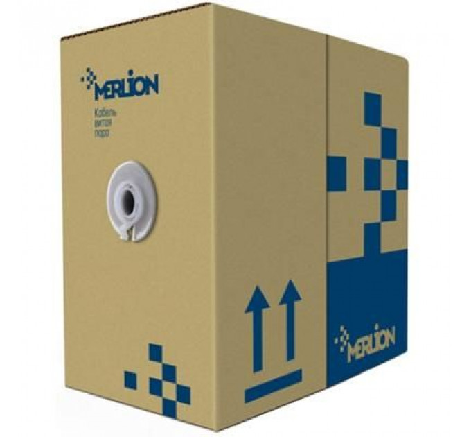 Кабель мережевий Merlion UTP 305м КПВ-ВП (100) 4P 24AWG, cat.5e [СU] (09009)