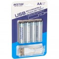 Beston Акумулятор Beston AA USB Type-C 1460mAh 1.5V Li-ion * 4 (2AC-60/AA620265)