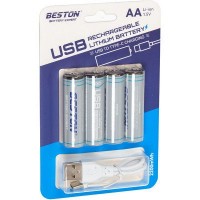 Акумулятор Beston AA USB Type-C 1460mAh 1.5V Li-ion * 4 (2AC-60/AA620265)